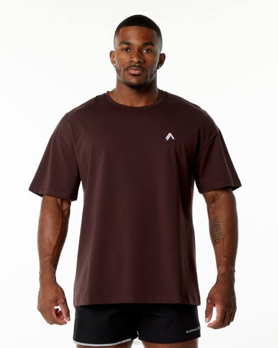 emblem t-shirt Mænd Alphalete J8D2551 tøj bordeaux rød