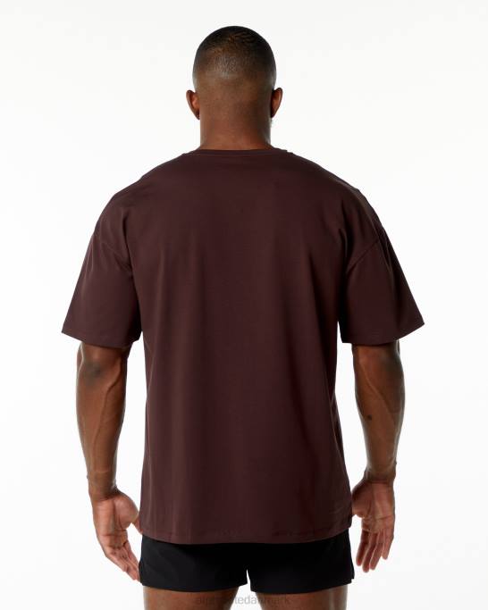 emblem t-shirt Mænd Alphalete J8D2551 tøj bordeaux rød