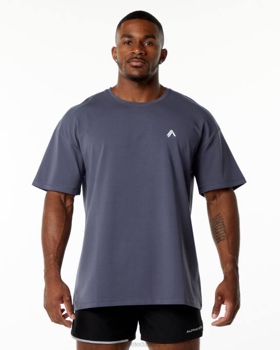 emblem t-shirt Mænd Alphalete J8D2552 tøj dæmpet lilla