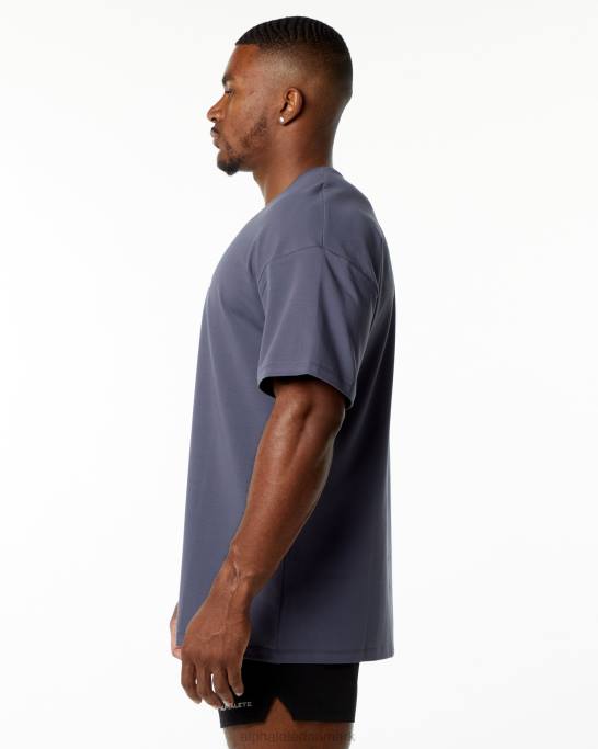 emblem t-shirt Mænd Alphalete J8D2552 tøj dæmpet lilla