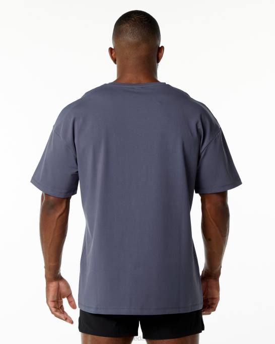 emblem t-shirt Mænd Alphalete J8D2552 tøj dæmpet lilla