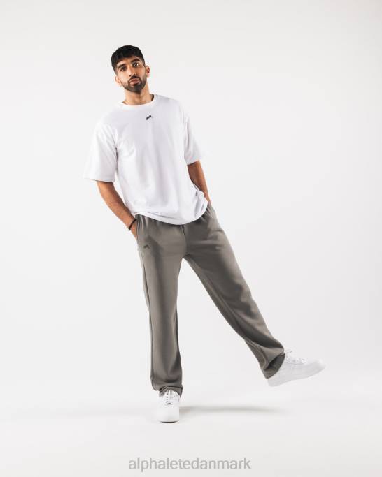 justeret t-shirt Mænd Alphalete J8D2490 tøj hvid/tin