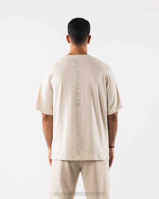 justeret t-shirt Mænd Alphalete J8D2492 tøj havsalt brun