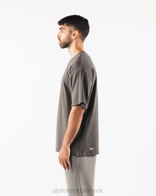 justeret t-shirt Mænd Alphalete J8D2501 tøj tinbrun