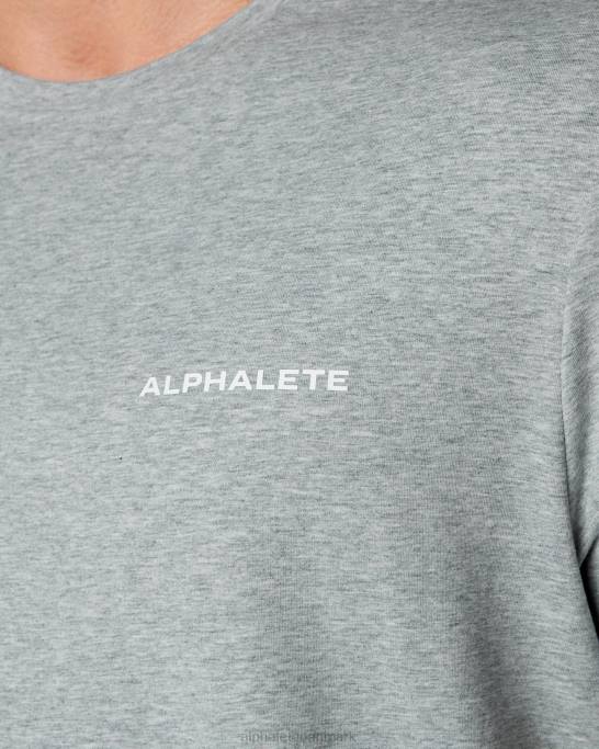 klassisk t-shirt Mænd Alphalete J8D2553 tøj gråmeleret