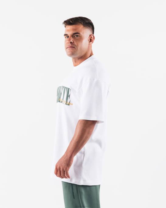 republik t-shirt Mænd Alphalete J8D2489 tøj hvid