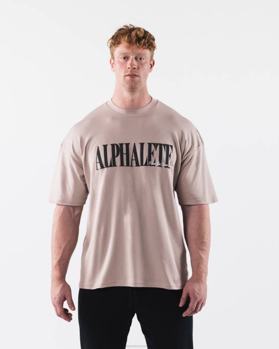 republik t-shirt Mænd Alphalete J8D2503 tøj atmosfære brun