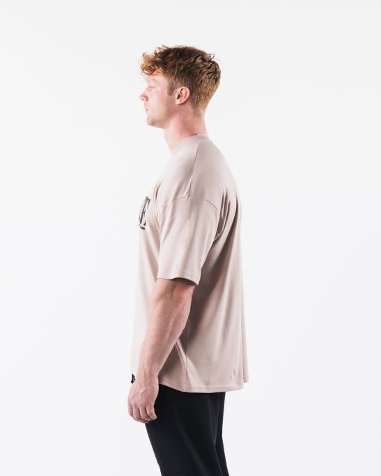 republik t-shirt Mænd Alphalete J8D2503 tøj atmosfære brun