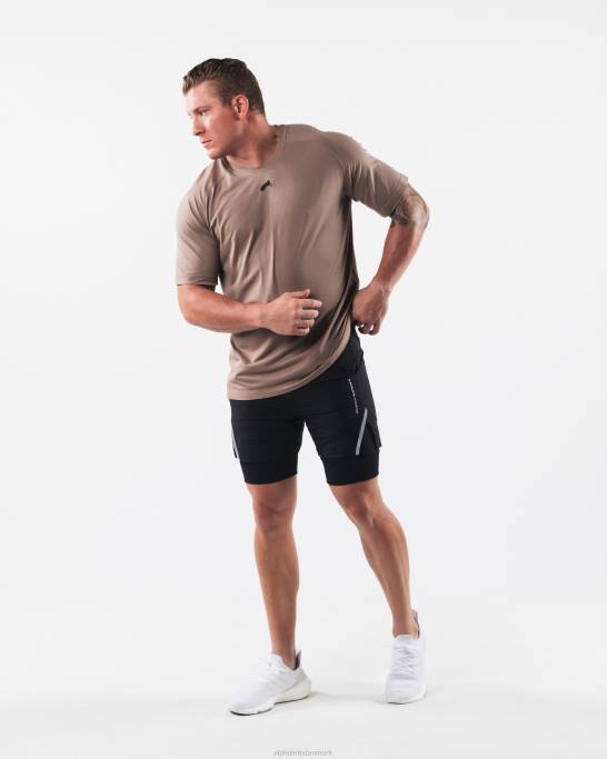 wolf head airtech t-shirt Mænd Alphalete J8D2516 tøj cremet beige brun