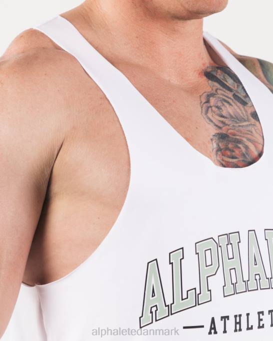 aa råskåret tank Mænd Alphalete J8D2588 tøj hvid