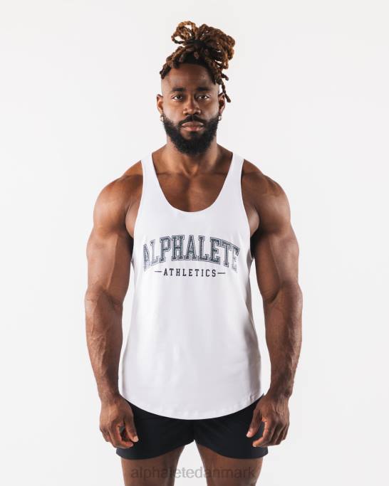 paisley print råskåret tank Mænd Alphalete J8D2578 tøj hvid