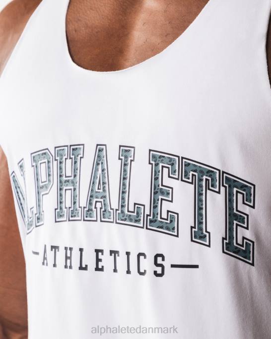 paisley print råskåret tank Mænd Alphalete J8D2578 tøj hvid