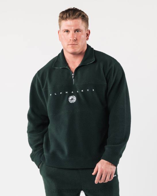 king kvart lynlås unisex Alphalete J8D2485 tøj stedsegrøn grøn