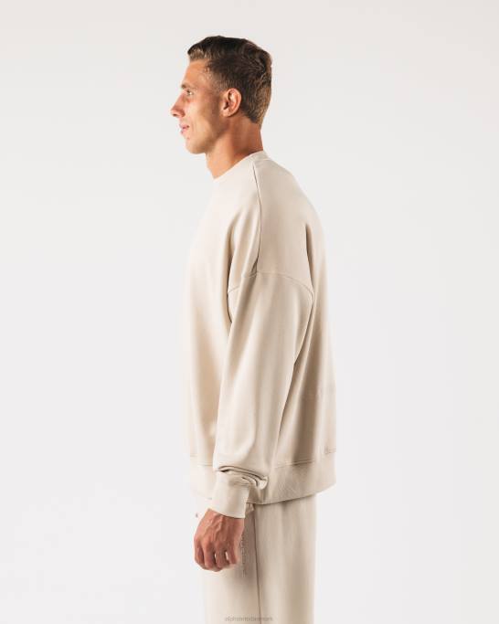 oprindelse crewneck unisex Alphalete J8D2264 tøj havsalt brun