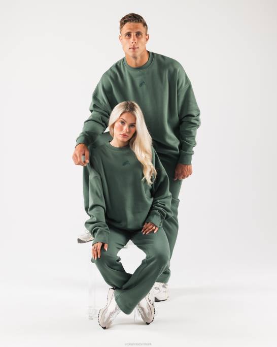 oprindelse crewneck unisex Alphalete J8D2267 tøj fredfyldt grøn