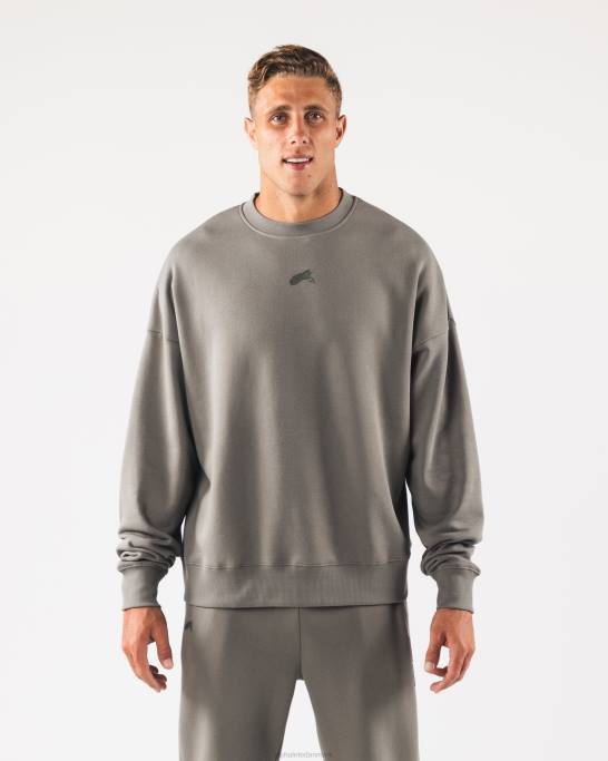 oprindelse crewneck unisex Alphalete J8D2268 tøj sterling grå