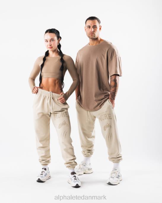 Earth dye grafisk jogger unisex Alphalete J8D2456 tøj skal brun