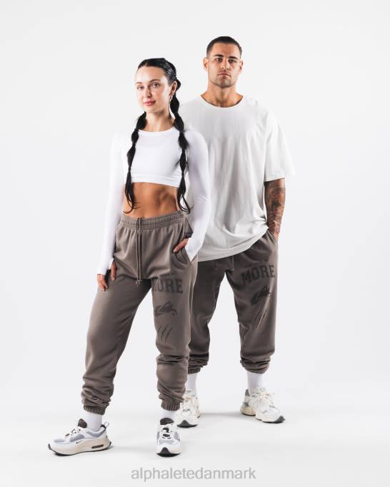 Earth dye grafisk jogger unisex Alphalete J8D2458 tøj askegrå