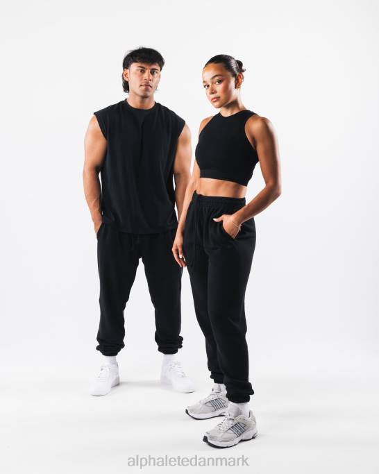 jordfarve naturlig jogger unisex Alphalete J8D2463 tøj sort