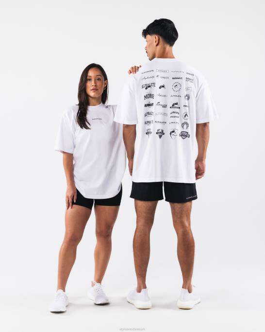 arv t-shirt unisex Alphalete J8D2181 tøj hvid