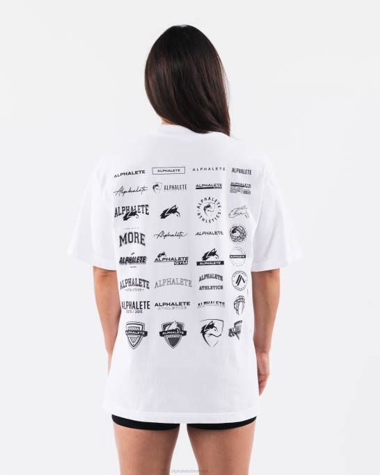 arv t-shirt unisex Alphalete J8D2181 tøj hvid