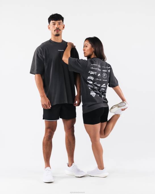 arv t-shirt unisex Alphalete J8D2182 tøj vintage sort