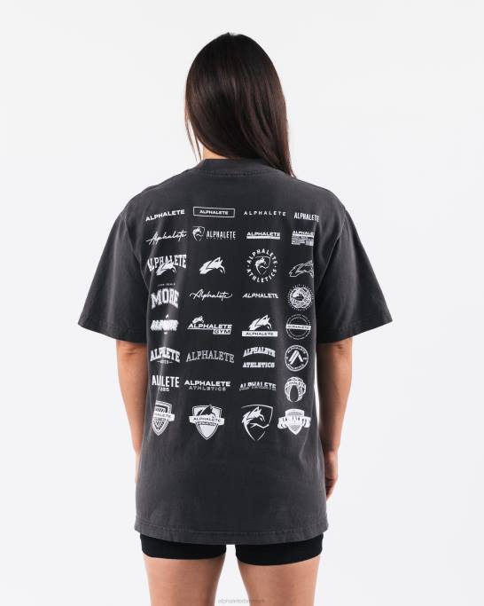 arv t-shirt unisex Alphalete J8D2182 tøj vintage sort