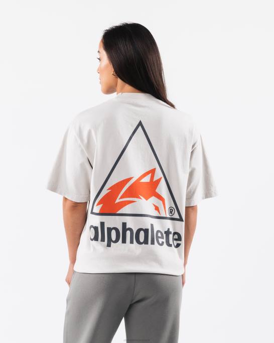 crest tee unisex Alphalete J8D2177 tøj cementgrå