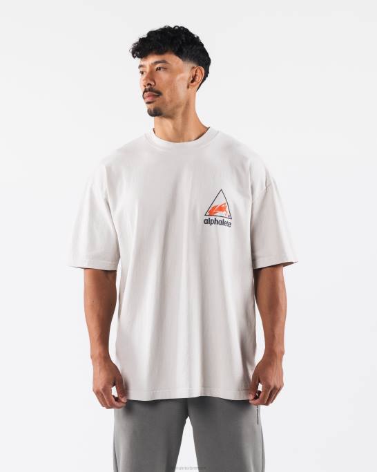 crest tee unisex Alphalete J8D2177 tøj cementgrå