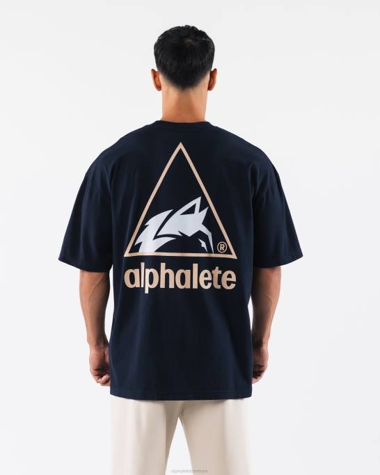 crest tee unisex Alphalete J8D2178 tøj Marine blå