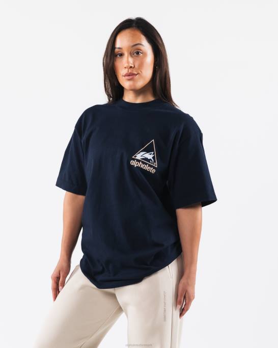 crest tee unisex Alphalete J8D2178 tøj Marine blå