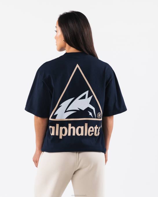 crest tee unisex Alphalete J8D2178 tøj Marine blå