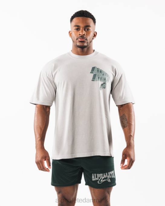 dimensionel t-shirt unisex Alphalete J8D2545 tøj mørke sølvgrå