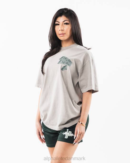 dimensionel t-shirt unisex Alphalete J8D2545 tøj mørke sølvgrå