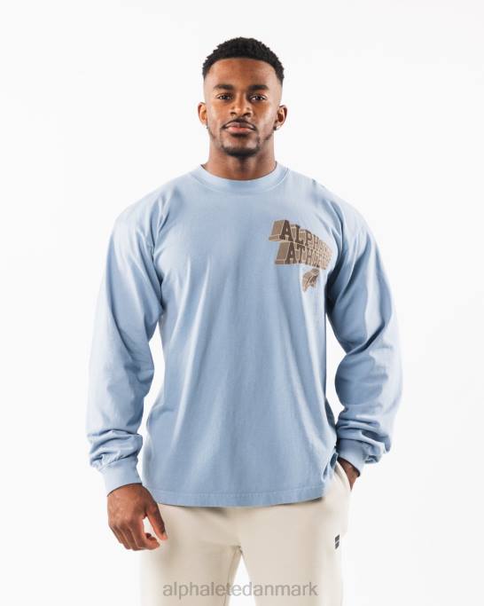 dimensionel t-shirt unisex Alphalete J8D2546 tøj Himmelblå