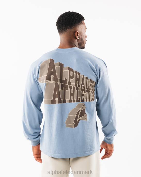 dimensionel t-shirt unisex Alphalete J8D2546 tøj Himmelblå