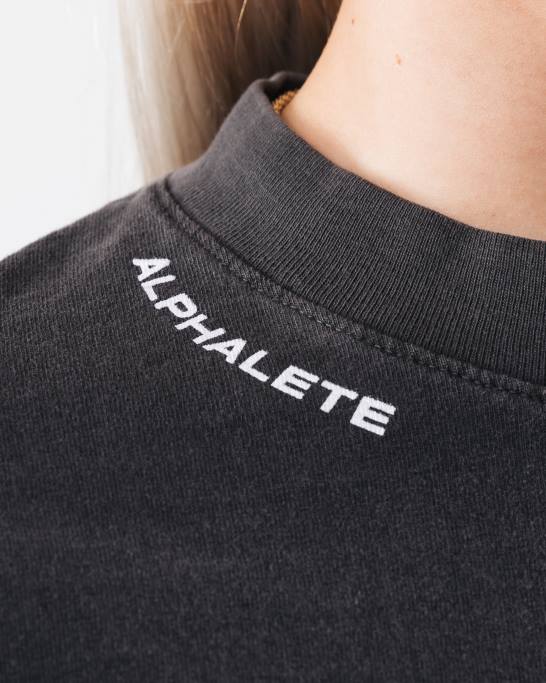 gradient ldb tee unisex Alphalete J8D2197 tøj vintage sort