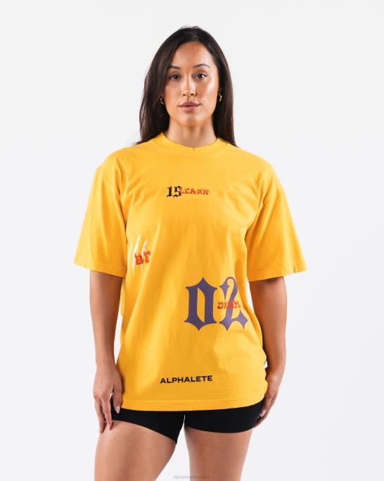 htx t-shirt unisex Alphalete J8D2183 tøj guld gul