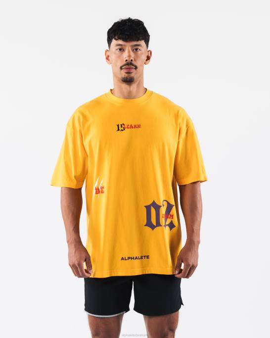 htx t-shirt unisex Alphalete J8D2183 tøj guld gul
