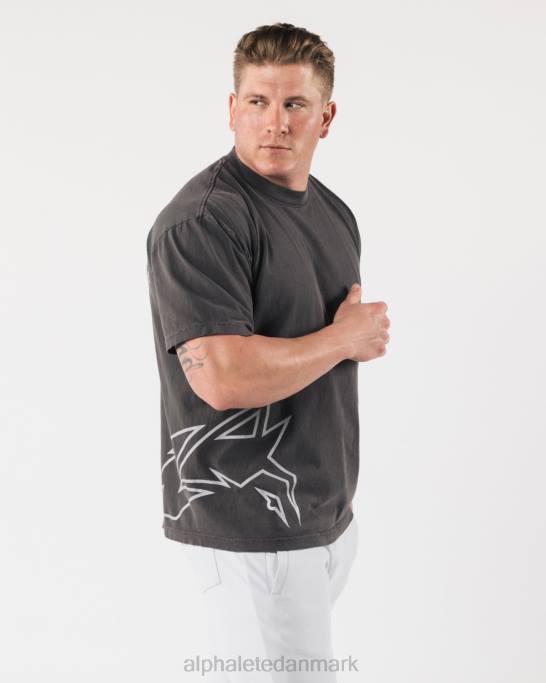 kæmpe ulve hoved t-shirt unisex Alphalete J8D2226 tøj vintage sort