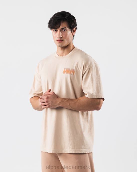 kryptisk t-shirt unisex Alphalete J8D2214 tøj beige brun