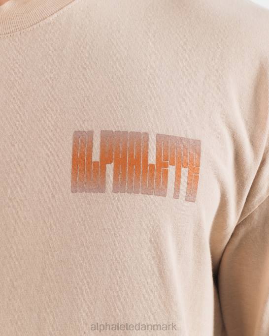 kryptisk t-shirt unisex Alphalete J8D2214 tøj beige brun