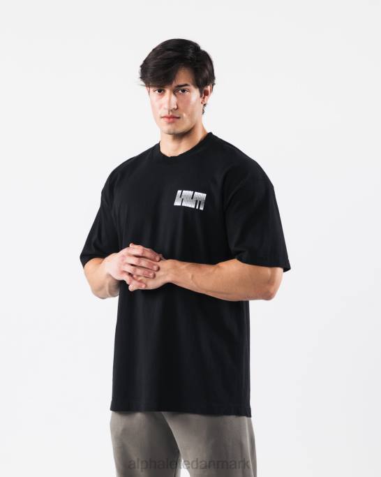 kryptisk t-shirt unisex Alphalete J8D2216 tøj sort