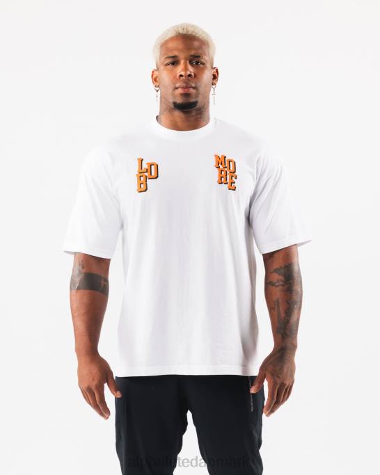 ldb mere bogstav tee unisex Alphalete J8D2227 tøj hvid