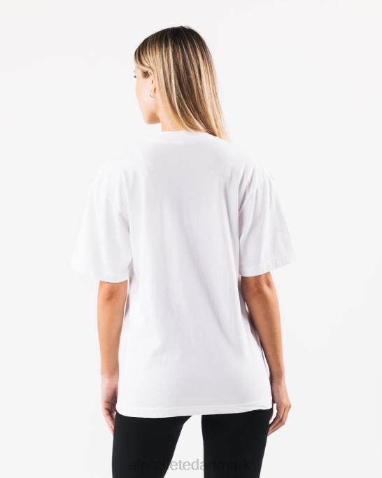 ldb mere bogstav tee unisex Alphalete J8D2227 tøj hvid