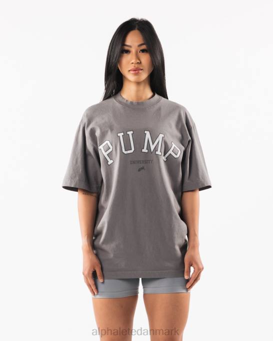 pumpe universitet t-shirt unisex Alphalete J8D2229 tøj koksgrå