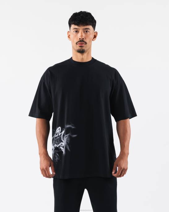 røg tee unisex Alphalete J8D2185 tøj sort