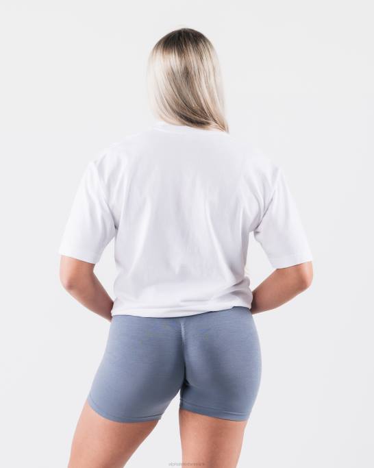 radial sløring t-shirt unisex Alphalete J8D2195 tøj hvid