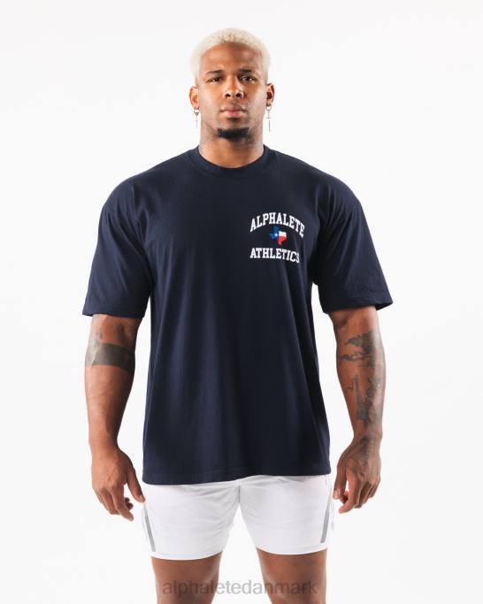 texas t-shirt unisex Alphalete J8D2230 tøj Marine blå