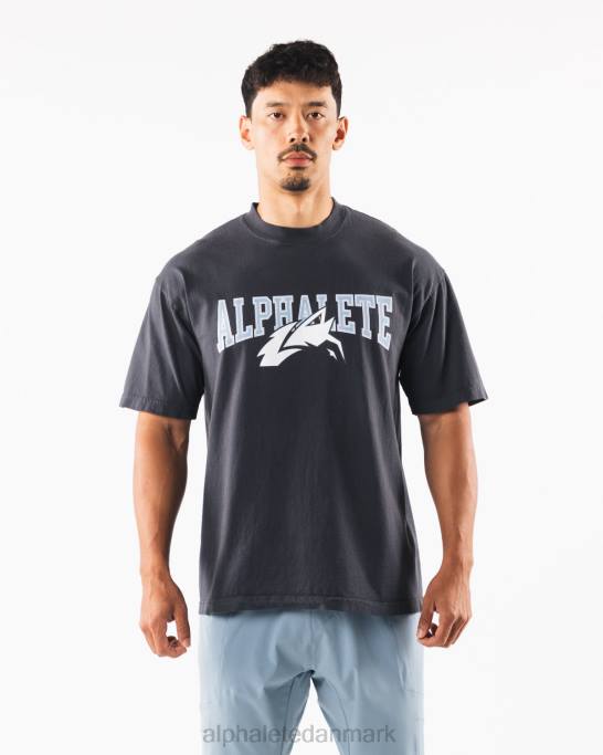 ulv hoved t-shirt unisex Alphalete J8D2232 tøj delfin blå